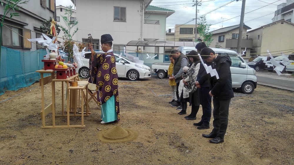 地鎮祭でした。