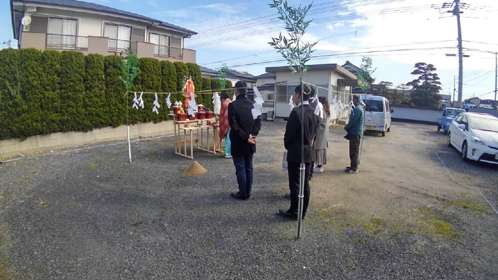 地鎮祭でした。